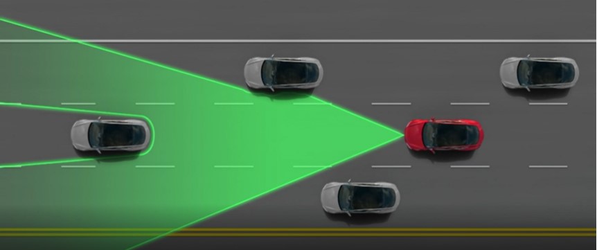 radar carro tesla