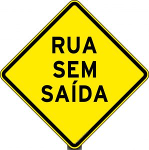 placa de rua sem saída