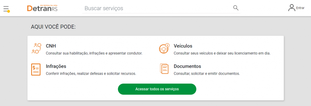 portal de serviços do detran no rio grande do sul